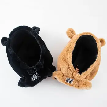 65% Dropshipping!!Ženy klobúk zimné roztomilý medveď uchu design farbou vetru teplé krku šatku klobúk