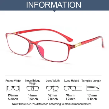 1 ks Vision Care Okuliare na Čítanie Urltra-Svetlo Anti-UV Modré Lúče Presbyopia Okuliare Ženy Muži Pohodlné Okuliare