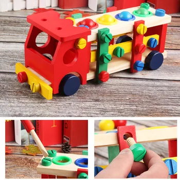 Auto Hračka pre Deti, Montessori Drevené Montáž Batoľa Detský Demontáž Matica Zmes Vzdelávacie Ruky Schopnosť Prípravy