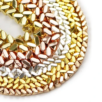 YHBZRET Prírodného Kameňa Tvárou Zlato Hematite Korálky 3/4.5 mm Dištančné Voľné Korálky Pre Šperky, Takže Diy náramky, náhrdelník