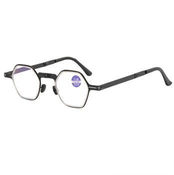 Skladacie Screwless Okuliare Na Čítanie Muži Ženy Kovový Rám Skladacia Presbyopia Ďalekozrakosť Okuliare S Puzdrom Diopter Okuliare +1 4