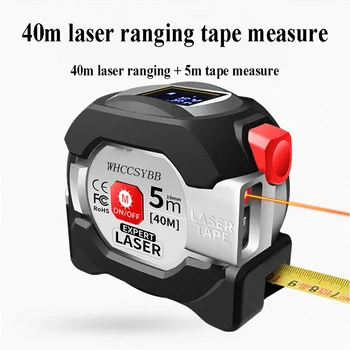 Rozsah Finder Laser Distance Opatrenie Pásky Laser Pravítko Zdvíhateľnej 5 m Páska Digitálny Displej LCD USB Nabíjanie Pravítko Prieskum Nástroj