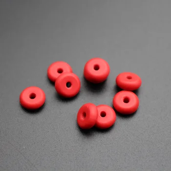 8 mm*3 mm 20Pcs/Veľa Abacus korálky Syntetické Coral korálky DIY časti Červenej farby pre šperky robiť