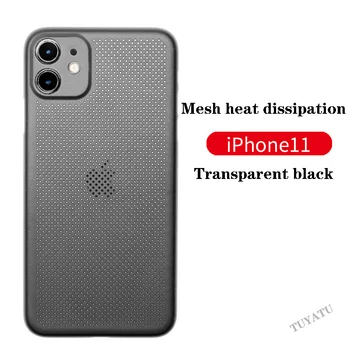 Odvod tepla Priedušná Chladenie puzdro Pre iPhone 11 Pro Max Duté otvor Kryt Ultratenké PP