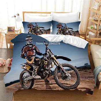 Cross-country Motocykel Série Vzor Obliečky Deka Kryt obliečka na Vankúš posteľná bielizeň Dospelých, Dorastencov, Spálne Dekorácie, bytový Textil