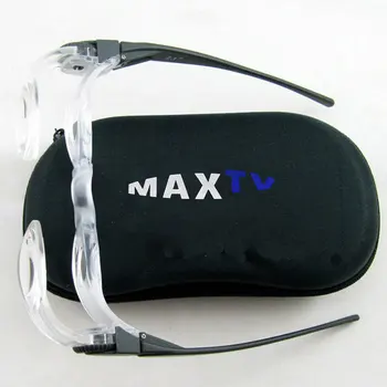 2.1 X MaxTV Okuliare, Lupy Diopter+3 Skladacia 300 Stupňov hlavový most lupu slabozrakých na Vzdialenosť TELEVÍZNEJ Obrazovke Sledovať