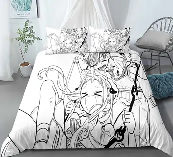 Anime Wc viazaný Hanako kun 3D Tlač Cumlík posteľná bielizeň Nastaviť Deti Perinu Nastaviť Cartoon Posteľná Bielizeň Spálňa bytový Textil Luxus