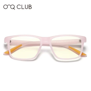 O-Q KLUB Deti Štvorcových Okuliare TR90 Optické Predpis Okuliarov, Anti-Modré Svetlo Počítač Chlapci Dievčatá Okuliare TR5106