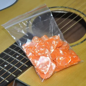 100ks/veľa 0.46 mm 0.71 mm Orange Pearl Celuloid Gitara Výbery Plectrums pre Akustické Elektrické Gitary, Basy
