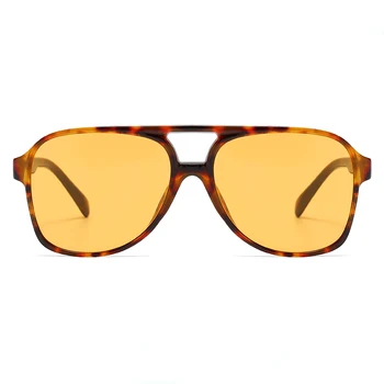 Nové Trendy pánske Nočné Videnie Male Vintage Pilot Námestie Žlté Šošovky, Slnečné Okuliare Proti Oslneniu Jazdy slnečné Okuliare Gafas