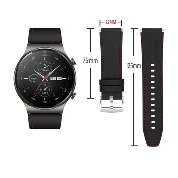 Originálne Kožené Officical Popruhy 22 mm Watchband Pre Huawei Sledovať GT2 GT 2 Pro Smartwatch Náramok GT3 GT 3 Runner 46 mm Náramok