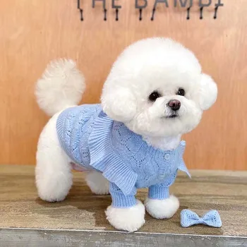 Zapol Psa Sveter Teddy Bišonika VIP Pomeranian Yorkshire Bradáči Malé Šteňa Pet Oblečenie