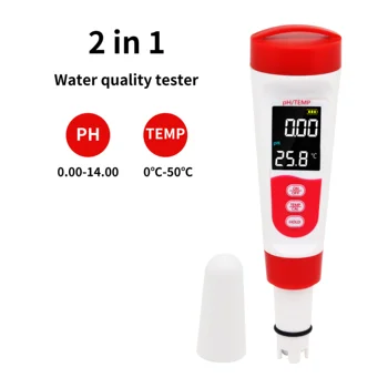 Prenosné 2 v 1 PH/TEMP Meter Vody, Kyslosť Meter Monitorovanie Kvality Digitálny Displej PH Tester Pre Bazény Pitnej Vody v Akváriu