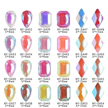10pcs/veľa, Nail Art, 3d Farebné Diamanty Multicolor Kamienky Na Nechty, Tipy na Dekorácie